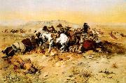 Charles M Russell A Desperate Stand oil painting picture wholesale